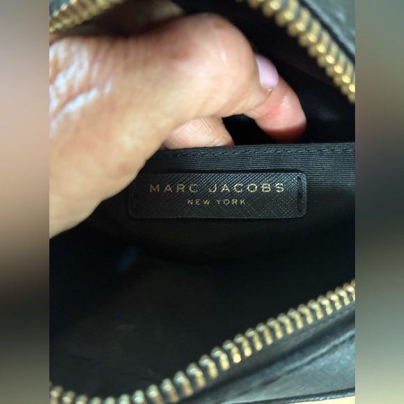 Marc Jacobs EUC Black Leather Playback Dome Crossbody Bag w/Gold Hardware